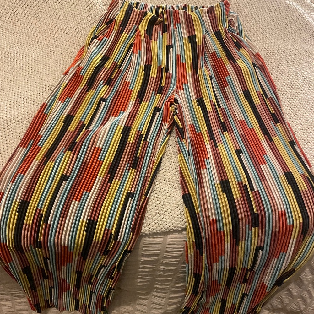 AKIRA VIBES FEEL GOOD VELVET PALAZZO PANT Size MM